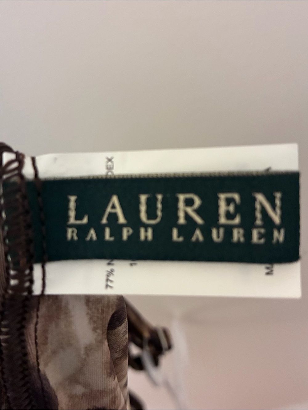 Ralph Lauren Brown Leopard Print Camisole with Front Keyhole - Picture 3 of 4